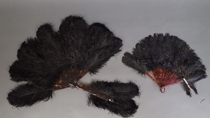 Lot de 7 éventails, XIXème siècle comprenant...