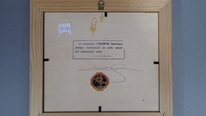 Dominique CIAMARONE. Panneau en marqueterie...