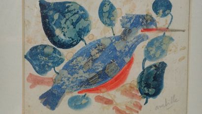 Paul AMBILLE (1930-2010). « Le pigeon bleu...