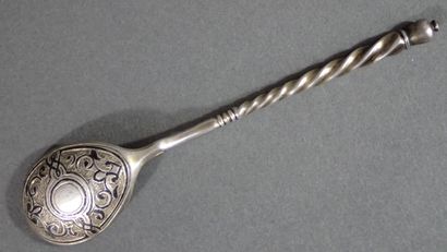 Cuillère à caviar en argent 84 zolotnik,...