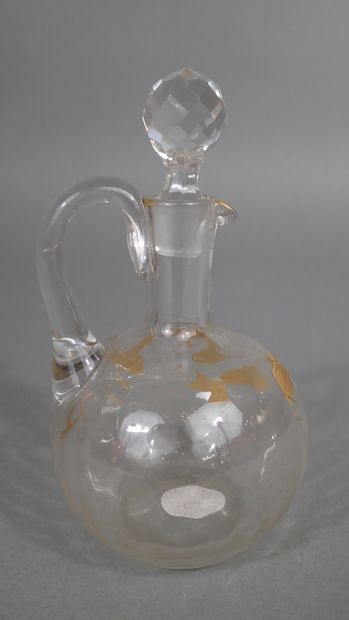 Orivit- Cologne. Vase en verre gravé à décor...
