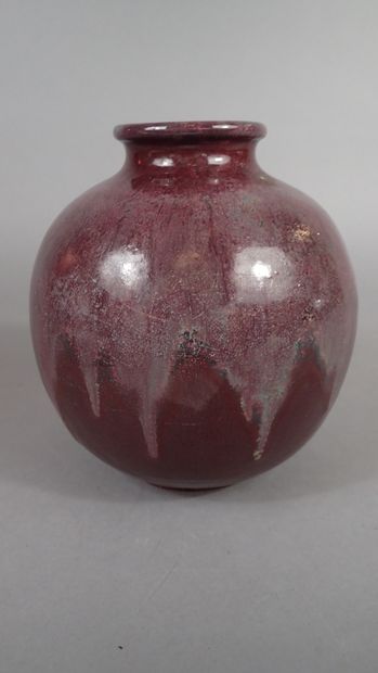 CAB (Céramique d'art de Bordeaux). Vase boule...