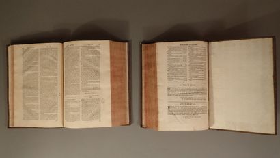 Lot de trois volumes plein-veau, dos à nerfs...