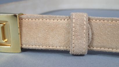 ESCADA, ceinture en cuir beige saumon, taille...