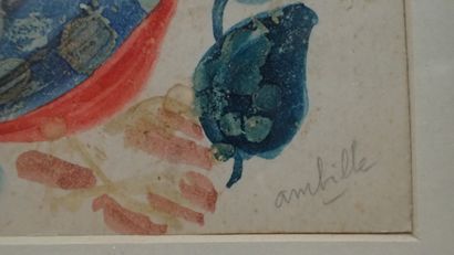 Paul AMBILLE (1930-2010). « Le pigeon bleu...