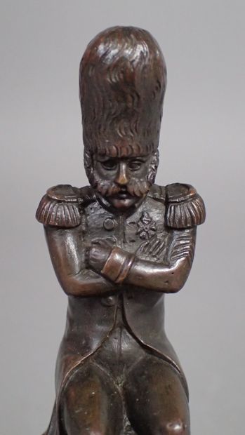 Epreuve en bronze à patine brune figurant...