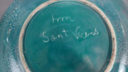 SANT VICENS. Assiette en céramique émaillée...