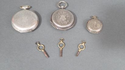 Ensemble comprenant deux montres de gousset,...