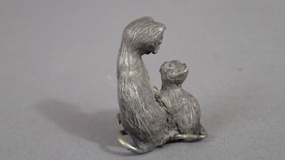 Petit sujet en étain ou plomb figurant un...