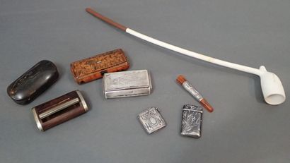 Lot de 9 pièces, XIX-XXème siècle comprenant...
