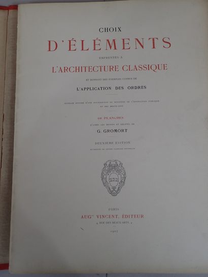 ARCHITECTURE. Lot de deux ouvrages : Eugène...