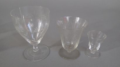 Ensemble de verrerie comprenant :
- 5 verres...