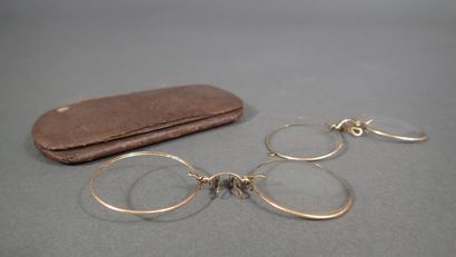 Lot de paire de lorgnons pince-nez en métal...