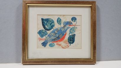 Paul AMBILLE (1930-2010). « Le pigeon bleu...