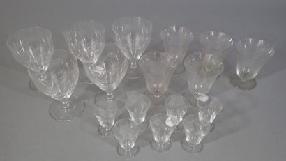 Ensemble de verrerie comprenant :
- 5 verres...
