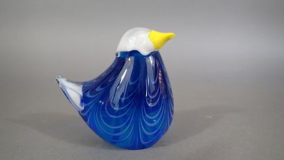 LEONARDO. Sujet en verre en forme d'oiseau...