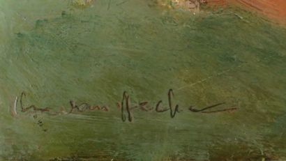 Léa VAN HECKE (Xxème siècle) « Femme assise...