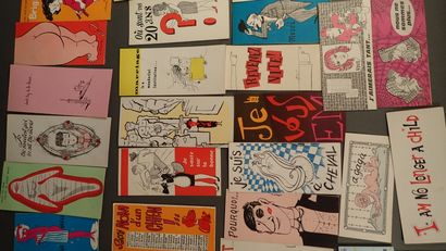 Lot de cartes humoristiques d'anniversaire,...