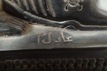 Ensemble de deux statuettes égyptiennes en...