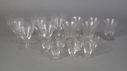 Ensemble de verrerie comprenant :
- 5 verres...