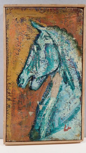 Lucien REINARD (XXème siècle) « Tête de cheval...
