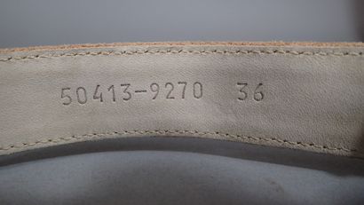 ESCADA, ceinture en cuir beige saumon, taille...