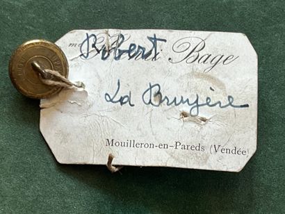 ANJ. Bouton de gilet du rallye Sillé (1884-1889)...