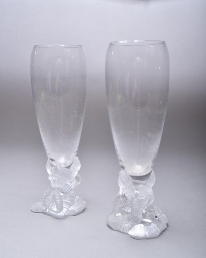 CRYSTALLERIES ROYALES DE CHAMPAGNE. Pair...