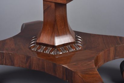 Wallet games table in rosewood veneer, revealing...