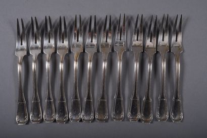 BOULENGER. A silver-plated household set,...