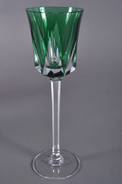 CRISTAL DE SEVRES. Set of 11 Roemer Rhine...