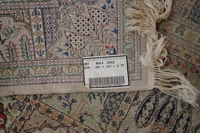 Entirely handmade Oriental rug in wool and...