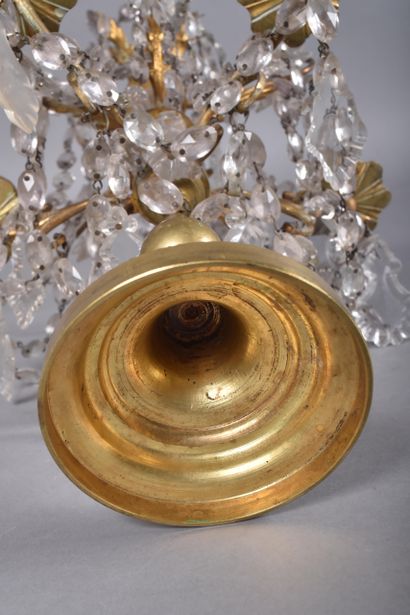 Gilded bronze girandole with five lights,...