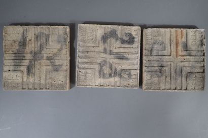 ABC Paris. Set of 91 beige and black glazed...