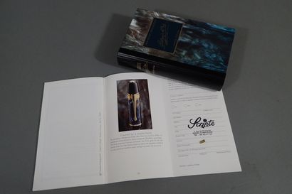 MONTBLANC. Black resin fountain pen with...
