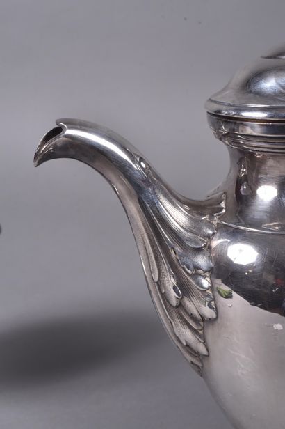Part of a silver coffee service including...