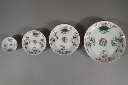 China, late 19th century
Suite of four plates...