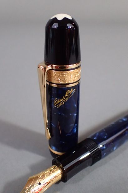 MONTBLANC. Black resin fountain pen with...