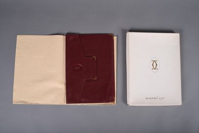 CARTIER. MUST briefcase in burgundy leather...