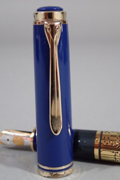 PELIKAN. Fountain pen in gold-plated resin...