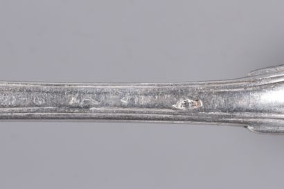Suite de trois cuillères en argent, model...