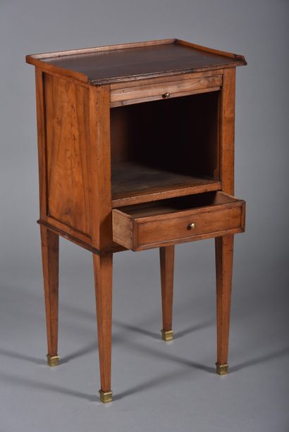 Walnut inset table or bedside table opening...