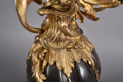 Large candelabra with four asymmetrical scrolled...