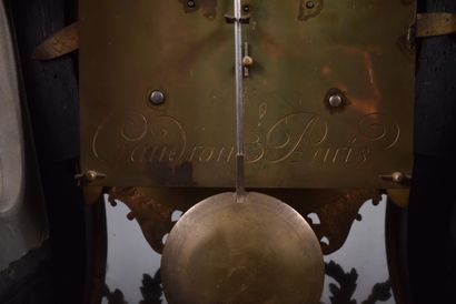 Boulle marquetry cartel in violonnée form,...