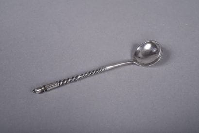 Silver caviar spoon, spoon with engraved...