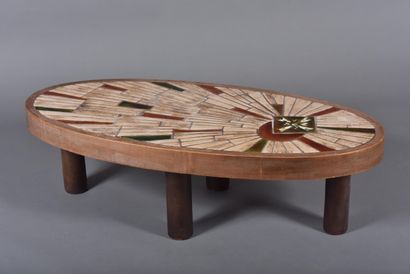 BARROIS (20th century) in Vallauris. Wooden...