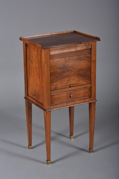 Walnut inset table or bedside table opening...
