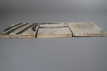 ABC Paris. Set of 91 beige and black glazed...