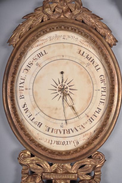 TORICELLI, after. Large wall-mounted barometer...