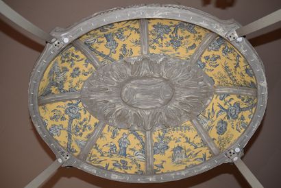 Polish-style bed in molded and carved wood...